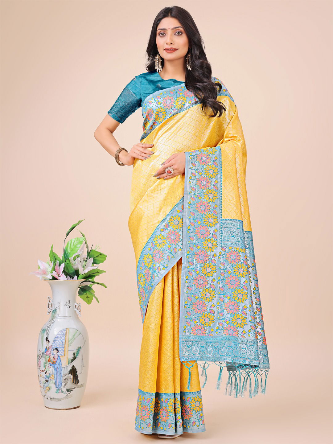 Plazzo Silk By Astita Lichi Silk Designer Saree Wholesale Market In Surat